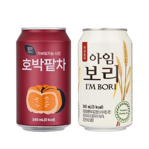 일화차시 호박팥차 + 아임보리 340ml X 각 24캔 (총 48캔)