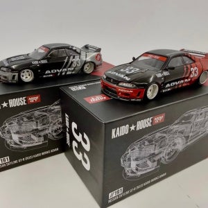 체이스 카이도하우스 x 미니지티 닛산 GT-R R33 ADVAN 다이캐스트 자동차 1:64