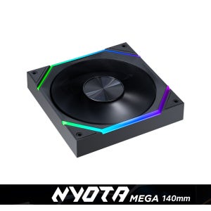 ASIAHORSE NYOTA MEGA 140mm 쿨러팬 블랙, 리버스(역방향)