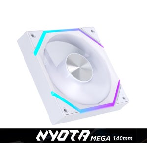 ASIAHORSE NYOTA MEGA 140mm 쿨러팬 화이트, 표준형(정방향)