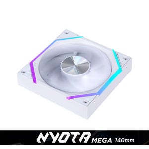 ASIAHORSE NYOTA MEGA 140mm 쿨러팬 화이트, 리버스(역방향)