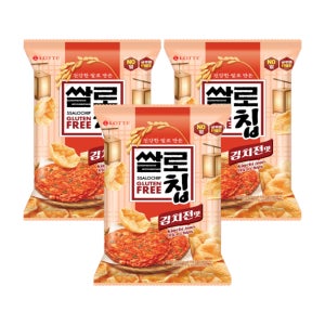 롯데 쌀로칩 김치전맛 75g x 3개