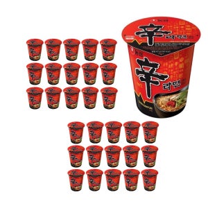 농심 소컵 신라면 65g 30개 1박스 얼큰 해장 미니 작은컵 라면