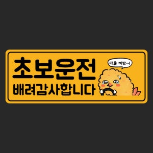 초보운전 고휘도 반사 자석 스티커 탈부착 F타입 01
