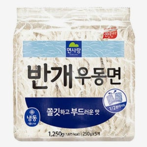 면사랑 반개우동면 1.25kg x 8개 (냉동) 업소용 대용량