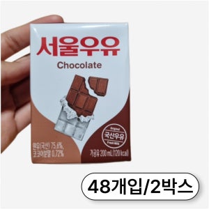 서울우유 멸균 초코 우유 200ml[48개]