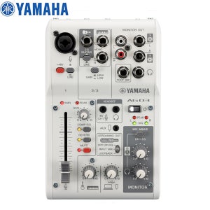 야마하 YAMAHA AG03 MK2 라이브 스트리밍 믹서 USB 오디오 인터페이스 화이트