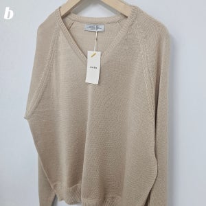 린넨 루즈핏 긴팔 브이넥니트 티셔츠 썸머 포미 ls