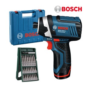 보쉬 충전 임팩트 드라이버 GDR10.8V-LI 충전기+배터리 세트+드라이버비트 25PCS