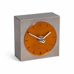 무소음 탁상시계 스테인리스 인테리어 오브제 시계 orange (일팔에이치영영)