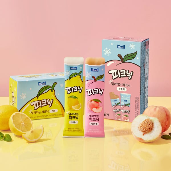 얼려먹는 피크닉 복숭아&레몬 85ml 24입 (각 12입) 외 택1 [도착보장]