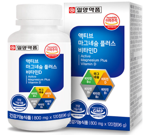 일양약품 액티브 마그네슘 플러스 비타민D 800mg x 120정, 1개