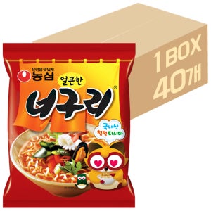 농심 너구리 얼큰한맛 120g 40개