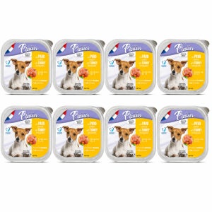 플레이저 강아지 습식사료 파테타입 칠면조+야채, 100g, 8개