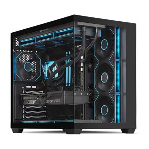 다크플래쉬 강화유리 PC 본체 매쉬 케이스 DPF70 ARGB 블랙