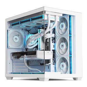 다크플래쉬 강화유리 PC 본체 매쉬 케이스 DPF70 ARGB 화이트