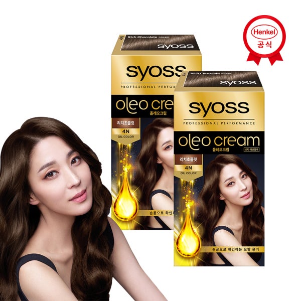 사이오스 올레오크림 새치커버 염색약 4N 리치초콜릿