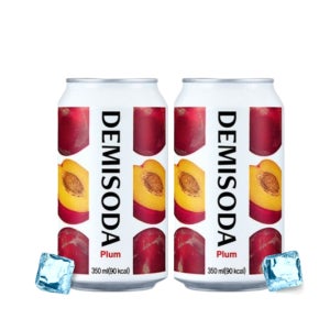 데미소다 자두 350ml 24캔 뚱캔 음료수 자두, 350ml, 12개