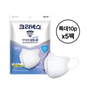 크리넥스 KFAD 라이트핏 슬림쿨마스크 XL(특대형), 화이트, 50개