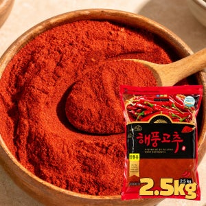 HACCP 고추가루 중식용 보통맛 입자 고운 고춧가루 짬뽕 업소용 대용량 2.5kg, 1개