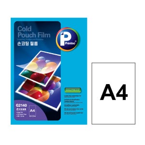 프린텍 손코팅 필름 100매 A4 G2140 손으로하는 코팅용지