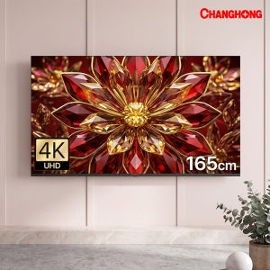 창홍 수도권설치 스마트 TV 구글 5.0 4K UHD 120hz 165cm(65인치), 무타공, 벽걸이