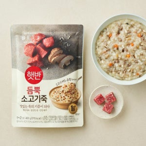 햇반 듬뿍 소고기죽, 420g, 21개