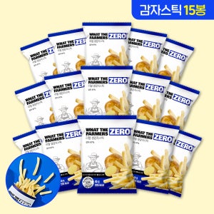 왓더파머스 제로 저당 저염 고식이섬유 건강간식 리얼 생감자스틱, 45g, 15개