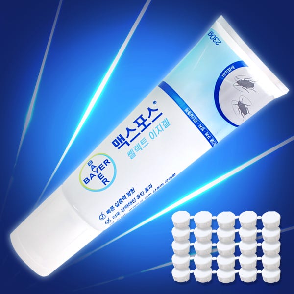 바퀴벌레약 맥스포스 셀렉트 이지겔 연쇄 벌레퇴치 230g + 먹이캡 25개