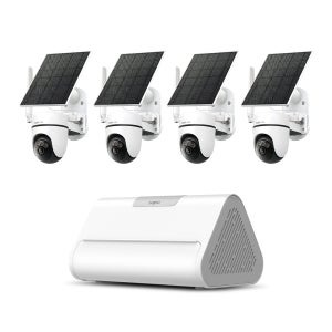 실외 태양광 4G LTE 카메라(Tapo C615G Kit) + 허브(Tapo H500) Set 태양광 충전 회전형 풀컬러 실외용 카메라 CCTV