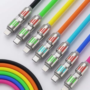 1+1 초고속 올인원 충전케이블 240W 5A, 1m 2m 실리콘 케이블, 초고속3.0 C to C, USB-A, 8핀 라이트닝, 삼성 애플