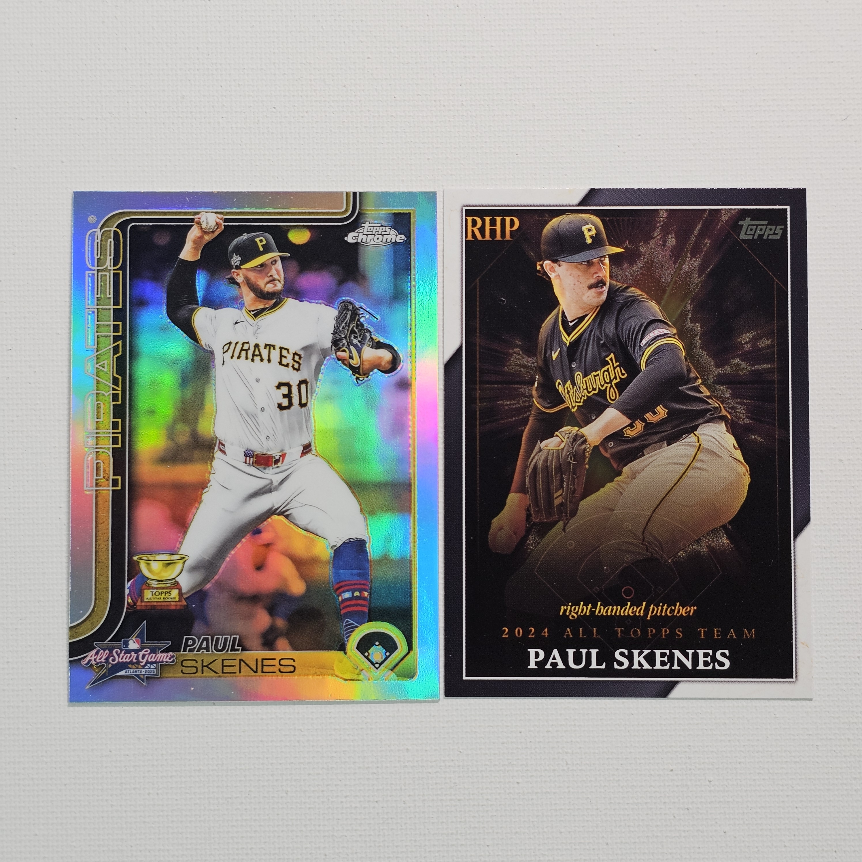 2025 Topps Chrome Refractor Paul Skenes All Topps Team 폴 스킨스 야구카드 2장 일괄 / MLB-11