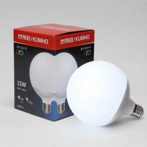 LED 전구 볼구 G120 숏타입 15W 주광색 6500K 매장 레일조명 램프 번개표