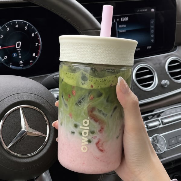 오왈라 키즈 텀블러 유니콘 민트 앤 핑크 빨대 스트로우 물병 443ml OWALA
