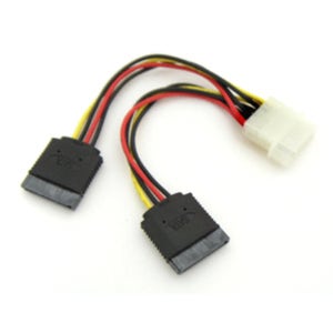 SSD 하드 전원확장 케이블 IDE4핀 TO SATA 2구변환 15cm Y자 커넥터