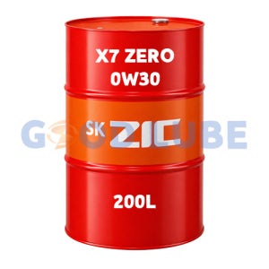 지크 X7 ZERO 0W30 YUBASE Plus를 함유한 저점도 100% 합성엔진오일 드럼 200L