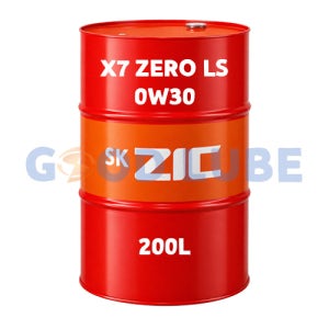 지크 X7 ZERO LS 0W30 YUBASE Plus를 함유한 저점도 100% 합성엔진오일 드럼 200L