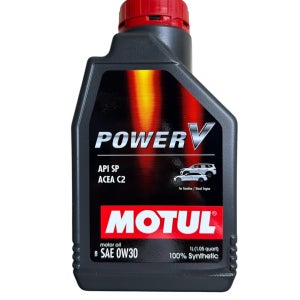 모튤 POWER V 0W30 엔진오일 | API SP 100% 합성유 1L, 12개
