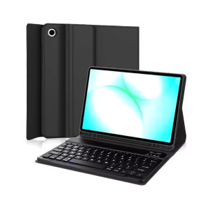 갤럭시탭 일반형 블루투스 키보드 북커버 케이스 블랙, 탭s7+/s7fe+/탭s8+