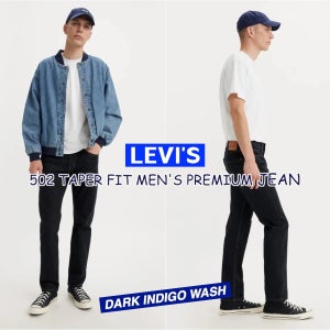 리바이스 502 테이퍼드 프리미엄 데님 진 다크 인디고 워시 (29507-0062)