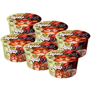 앵그리 짜파구리 큰사발 매운 짜장, 108g, 6개