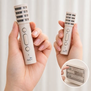 노래방마이크 블루투스 무선 듀얼 에코조절 휴대용 마이크 10W 스피커
