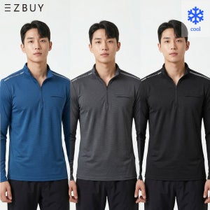 3장 남성 긴팔 등산복 상의 남성 여름 작업복 기능성 아웃도어 쿨 (M7QPST16)