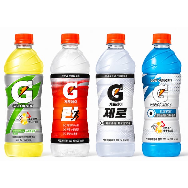 게토레이 레몬 600ml 24개 제로 런 이온음료 스포츠음료
