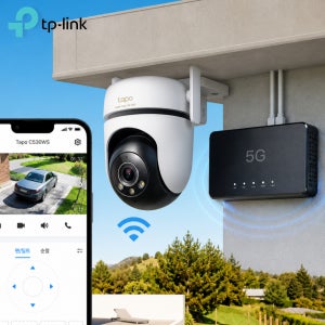 실외 무선 CCTV 5G 라우터 패키지 티피링크 Tapo TC43 CCTV 설치세트