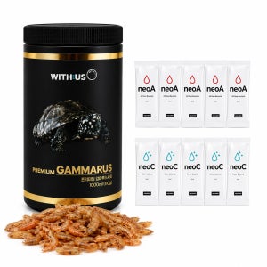 위더스 프리미엄 감마루스 1000ml / 거북이 사료 먹이 밥 테트라 렙토민 건조새우