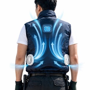 작업용 선풍기조끼 냉풍 에어쿨링 10000mAh 보조배터리 포함