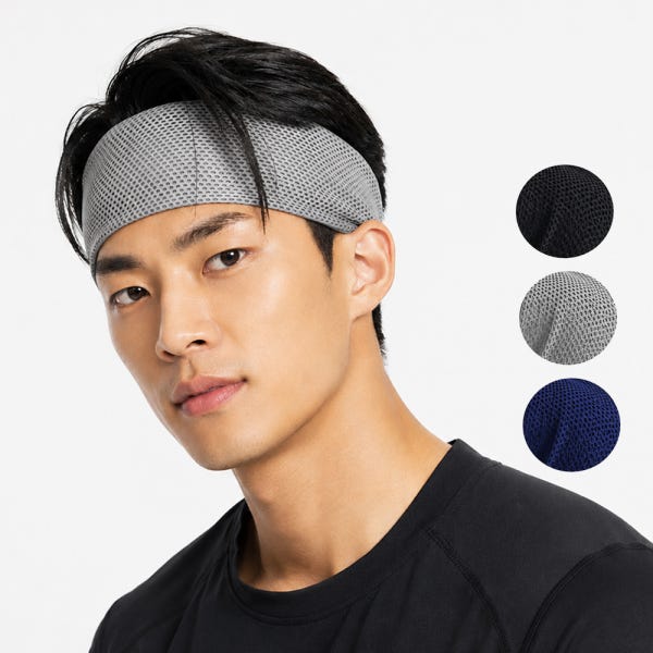 NEW 에어홀 와이드 쿨 헤어밴드 넓은 머리띠 남자 여자 러닝 등산 테니스 운동 땀흡수