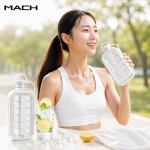 MACH 아이스볼 메이커 휴대용 얼음트레이 물병형 실리콘 얼음틀 캠핑 아이스메이커 캠핑 피크닉 냉동보틀 헬스 러닝 운동용 야외작업 필수템