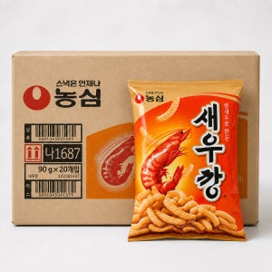 농심 새우깡 90g 20개 한박스 대용량 box 20개입 노래방 업소용 과자 도매 탕비실